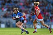 27 September 2015; Sinéad Finnegan, Dublin, in action against Valerie Mulcahy, Cork. TG4 Ladies Football All-Ireland Senior Championship Final, Croke Park, Dublin. Picture credit: Ramsey Cardy / SPORTSFILE