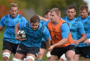28 September 2015; Munster's Dave Foley, supported by Mark Chisholm, CJ Stander and Stephen Archer, in action against John Ryan during squad training. Munster Rugby Squad Training, University of Limerick, Limerick. Picture credit: Diarmuid Greene / SPORTSFILE