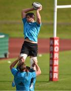 28 September 2015; Munster's Dave O'Callaghan wins possession in a lineout during squad training. Munster Rugby Squad Training, University of Limerick, Limerick. Picture credit: Diarmuid Greene / SPORTSFILE