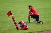 28 September 2015; Munster's Francis Saili sits out squad training. Munster Rugby Squad Training, University of Limerick, Limerick. Picture credit: Diarmuid Greene / SPORTSFILE