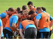 28 September 2015; Munster forwards gather around scrum coach Jerry Flannery during squad training. Munster Rugby Squad Training, University of Limerick, Limerick. Picture credit: Diarmuid Greene / SPORTSFILE