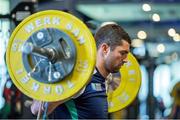 29 September 2015; Ireland's Rob Kearney during a gym session at training. Ireland Rugby Squad Training, 2015 Rugby World Cup, Surrey Sports Park, University of Surrey, Guildford, England. Picture credit: Brendan Moran / SPORTSFILE