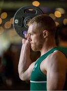 i29 September 2015; Ireland's Keith Earls during a gym session at training. Ireland Rugby Squad Training, 2015 Rugby World Cup, Surrey Sports Park, University of Surrey, Guildford, England. Picture credit: Brendan Moran / SPORTSFILE