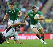 27 September 2015; Tommy Bowe, Ireland. 2015 Rugby World Cup, Pool D, Ireland v Romania, Wembley Stadium, Wembley, London, England. Picture credit: Stephen McCarthy / SPORTSFILE