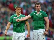 27 September 2015; Chris Henry, left, and Donnacha Ryan, Ireland. 2015 Rugby World Cup, Pool D, Ireland v Romania, Wembley Stadium, Wembley, London, England. Picture credit: Stephen McCarthy / SPORTSFILE