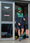 30 September 2015; Ireland head coach Joe Schmidt arrives for squad training. 2015 Rugby World Cup, Ireland Rugby Squad Training. Surrey Sports Park, University of Surrey, Guildford, England. Picture credit: Brendan Moran / SPORTSFILE