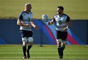 30 September 2015; Ireland captain Paul O'Connell, left, and Sean O'Brien in action during squad training. 2015 Rugby World Cup, Ireland Rugby Squad Training. Surrey Sports Park, University of Surrey, Guildford, England. Picture credit: Brendan Moran / SPORTSFILE
