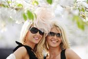 1 May 2009; Deirdre Ward, left, and her twin sister Leonie from Prosperous, Co. Kildare, at the 2009 Punchestown Irish National Hunt Festival, Punchestown Racecourse, Co. Kildare. Picture credit: Matt Browne / SPORTSFILE