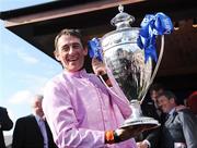 1 May 2009; Jockey Davy Russell after winning the Rabobank Champion Hurdle with Solwhit. 2009 Punchestown Irish National Hunt Festival, Punchestown Racecourse, Co. Kildare. Picture credit: Matt Browne / SPORTSFILE