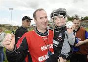 2 May 2009; Sligo manager Michael Galvin and his two year old son Conor celebrate after the game. Allianz GAA NHL Division 4 Final, Monaghan v Sligo, Kingspan Breffni Park, Cavan. Picture credit: Oliver McVeigh / SPORTSFILE