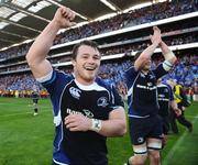 2 May 2009; Leinster's Cian Healy celebrates after the game. Heineken Cup Semi-Final, Munster v Leinster, Croke Park, Dublin. Picture credit: Stephen McCarthy / SPORTSFILE