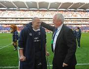 2 May 2009; Leinster's Felipe Contepomi and assistant coach Alan Gaffney, right, celebrate after the match. Heineken Cup Semi-Final, Munster v Leinster, Croke Park, Dublin. Picture credit: Stephen McCarthy / SPORTSFILE