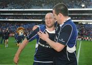 2 May 2009; Leinster's Chris Whitaker and Shane Jennings, right, celebrate victory. Heineken Cup Semi-Final, Munster v Leinster, Croke Park, Dublin. Picture credit: Pat Murphy / SPORTSFILE