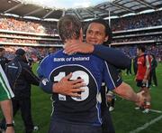 2 May 2009; Leinster's Isa Nacewa and Brian O'Driscoll celebrate victory. Heineken Cup Semi-Final, Munster v Leinster, Croke Park, Dublin. Picture credit: Pat Murphy / SPORTSFILE