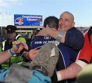 2 May 2009; Leinster's Felipe Contepomi celebrates victory with team-mate Gordon D'Arcy. Heineken Cup Semi-Final, Munster v Leinster, Croke Park, Dublin. Picture credit: Pat Murphy / SPORTSFILE
