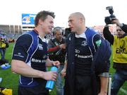 2 May 2009; Leinster's Brian O'Driscoll celebrates with out-half Felipe Contepomi, who left the game injured during the first half. Heineken Cup Semi-Final, Munster v Leinster, Croke Park, Dublin. Picture credit: Brendan Moran / SPORTSFILE