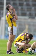 3 May 2009; Dejected Wexford players Richie Kehoe, left, and Diarmuid Lyng after the game. Allianz GAA NHL Division 2 Final, Wexford v Offaly, Semple Stadium, Thurles, Co. Tipperary. Picture credit: Diarmuid Greene / SPORTSFILE