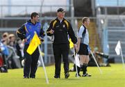 3 May 2009; Kilkenny manager Brian Cody in conversation with Tipperary manager Liam Sheedy during the game. Allianz GAA NHL Division 1 Final, Kilkenny v Tipperary, Semple Stadium, Thurles, Co. Tipperary. Picture credit: Diarmuid Greene / SPORTSFILE