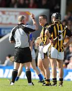 3 May 2009; Michael Kavanagh, Kilkenny, is shown a yellow card by referee John Sexton. Allianz GAA NHL Division 1 Final, Kilkenny v Tipperary, Semple Stadium, Thurles, Co. Tipperary. Picture credit: Diarmuid Greene / SPORTSFILE