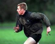 18 December 2000; Gavin Duffy during an Ireland Rugby Squad Training session at the ALSAA club in Dublin. Photo by Brendan Moran/Sportsfile