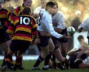 30 December 2000; Conor Mahony of Cork Constitution RFC is tackled by David Quigley of Lansdowne RFC during the AIB All-Ireland League Division 1 match between Cork Constitution RFC and Lansdowne RFC at Temple Hill in Cork. Photo by Brendan Moran/Sportsfile