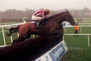 31 December 2000; Rince Ri, with Ruby Walsh up, jumps the last on their way to winning The Eircsson Steeplechase during day three of the Christmas Festival at Leopardstown Racecourse in Dublin. Photo by Ray Lohan/Sportsfile