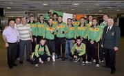 9 June 2013; Team Ireland's boxing team on their arrival home from the EUBC European Men's Boxing Championships 2013 in Belarus, at Dublin Airport. Photo by Matt Browne/Sportsfile