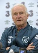 10 June 2013; Republic of Ireland manager Giovanni Trapattoni, during a press conference ahead of their international friendly match against Spain on Tuesday at the Marriott Hotel in Jersey City, New Jersey, USA. Photo by David Maher/Sportsfile