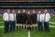 20 September 2015; Match referee David Coldrick and his umpires before the game. GAA Football All-Ireland Senior Championship Final, Dublin v Kerry. Croke Park, Dublin. Picture credit: Ray McManus / SPORTSFILE