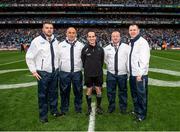 20 September 2015; Match referee David Coldrick and his umpires before the game. GAA Football All-Ireland Senior Championship Final, Dublin v Kerry. Croke Park, Dublin. Picture credit: Ray McManus / SPORTSFILE