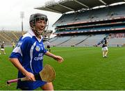 13 September 2015; Waterford's Vikki Falconer celebrates after the game. All Ireland Intermediate Camogie Championship Final, Kildare v Waterford. Croke Park, Dublin. Picture credit: Piaras Ó Mídheach / SPORTSFILE