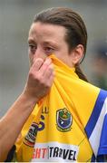 13 September 2015; Roscommon's Elaine Daly dejected after the game. Liberty Insurance All Ireland Premier Junior Camogie Championship Final, Laois v Roscommon. Croke Park, Dublin. Picture credit: Piaras Ó Mídheach / SPORTSFILE