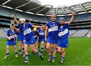 13 September 2015; Laois players celebrate after the game. Liberty Insurance All Ireland Premier Junior Camogie Championship Final, Laois v Roscommon. Croke Park, Dublin. Picture credit: Piaras Ó Mídheach / SPORTSFILE