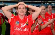 13 September 2015; Cork's Briege Corkery celebrates after the game. Liberty Insurance All Ireland Senior Camogie Championship Final, Cork v Galway. Croke Park, Dublin. Picture credit: Piaras Ó Mídheach / SPORTSFILE