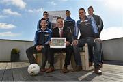 1 October 2015; Dessie Farrell, CEO, of the GPA, with county footballers, from left, Dermot Malone, Monaghan, Michael Quinlivan, Tipperary, James McCarthy, Dublin, Ronan Sweeney, Kildare and Michael Quinn, Longford, at the presentation of the GPA’s Football Competitions Proposal which has been submitted to the GAA as part of the Association’s competition structures review. GPA, 27 Northwood House, Northwood Business Campus, Dublin 9. Picture credit: Matt Browne / SPORTSFILE
