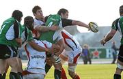 8 May 2009; Michael Swift, Connacht, gets the ball away under pressure from Robie Diack, Ulster. Magners League, Connacht v Ulster, Sportsground, Galway. Picture credit: Matt Browne / SPORTSFILE