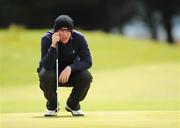 9 May 2009; Greenore's Ian Brennan lines up his putt for 3 on the 15th during the Irish Amateur Open Golf Championship. Royal Dublin Golf Club, Dollymount, Dublin. Photo by Sportsfile