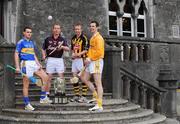 6 May 2009; At the launch of the GAA Hurling All-Ireland Senior Championships, held at Kilkenny Castle as an acknowledgement of the city's 400th birthday celebrations, were representatves of the four provincial champions, from left, Willie Ryan, Tipperary, Ollie Canning, Galway, James 'Cha' Fitzpatrick, Kilkenny and Neil McManus, Antrim. Kilkenny Castle, Kilkenny. Picture credit: Brendan Moran / SPORTSFILE