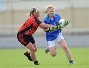 9 May 2009; Samantha Lambert, Tipperary, in action against Kyla Trainor, Down. Bord Gais Energy Ladies NFL Division 2 Final, Down v Tipperary, St Bridget's GAA Club, Kiltoom, Co Roscommon. Picture credit: Ray McManus / SPORTSFILE