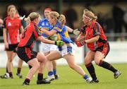 9 May 2009; Samantha Lambert, Tipperary, in action against Kyla Trainor, left, and Kerrie O'Neill, Down. Bord Gais Energy Ladies NFL Division 2 Final, Down v Tipperary, St Bridget's GAA Club, Kiltoom, Co Roscommon. Picture credit: Ray McManus / SPORTSFILE