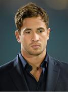 3 October 2015; Former England international Danny Cipriani in his role of TV analyst before the game. 2015 Rugby World Cup, Pool A, England v Australia, Twickenham Stadium, London, England. Picture credit: Brendan Moran / SPORTSFILE