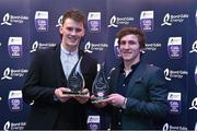 3 October 2015; Clare's Bobby Duggan and Ian Galvin with their team of the year awards during the Bord Gáis Energy U21 Team of the Year 2015. The Marker Hotel, Dublin. Picture credit: Matt Browne / SPORTSFILE