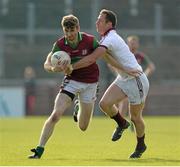 4 October 2015; Niall Holly, Coleraine, in action against Patsy Bradley, Slaughtneil. Derry County Senior Football Championship Final, Coleraine v Slaughtneil, Celtic Park, Derry. Picture credit: Oliver McVeigh / SPORTSFILE