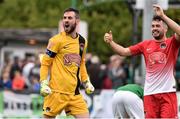 4 October 2015; Cork City's Mark McNulty, left, and Ross Gaynor celebrate at the end of the game. Irish Daily Mail FAI Cup, Semi-Final, Bray Wanderers v Cork City, Carlisle Grounds, Bray, Co. Wicklow. Picture credit: David Maher / SPORTSFILE