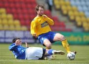 10 May 2009; Ciaran Quinn, Bluebell United FC, in action against Gavin Kavanagh, Crumlin United FC. FAI Umbro Intermediate Cup Final, Crumlin United FC v Bluebell United FC, Tallaght Stadium, Dublin. Picture credit: David Maher / SPORTSFILE