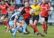 10 May 2009; Keith Earls, Munster, is tackled by Tom James, Cardiff Blues. Magners League, Cardiff Blues v Munster, Arms Park, Cardiff, Wales. Picture credit: Steve Pope / SPORTSFILE