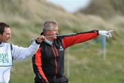 13 May 2009; Colin Montgomerie and his caddy Jason Hempleman on the 2nd green during the 3 Irish Open Golf Championship Practice Day, Wednesday. County Louth Golf Club, Baltray, Co. Louth. Picture credit: Matt Browne / SPORTSFILE