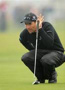 15 May 2009; Ireland's Padraig Harrington lines up his putt on the 9th during the 3 Irish Open Golf Championship. County Louth Golf Club, Baltray, Co. Louth. Photo by Sportsfile