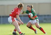 9 May 2009; Aoife Herbert, Mayo, in action against Rena Buckley, Cork. Bord Gais Energy Ladies NFL Division 1 Final, Cork v Mayo, St Bridget's GAA Club, Kiltoom, Co Roscommon. Picture credit: Ray McManus / SPORTSFILE