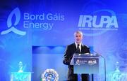 6 May 2009; Niall Woods, Chief Executive, IRUPA, speaking at the Bord Gais Energy IRUPA Rugby Player Awards. Burlington Hotel, Dublin. Picture credit: Brendan Moran / SPORTSFILE
